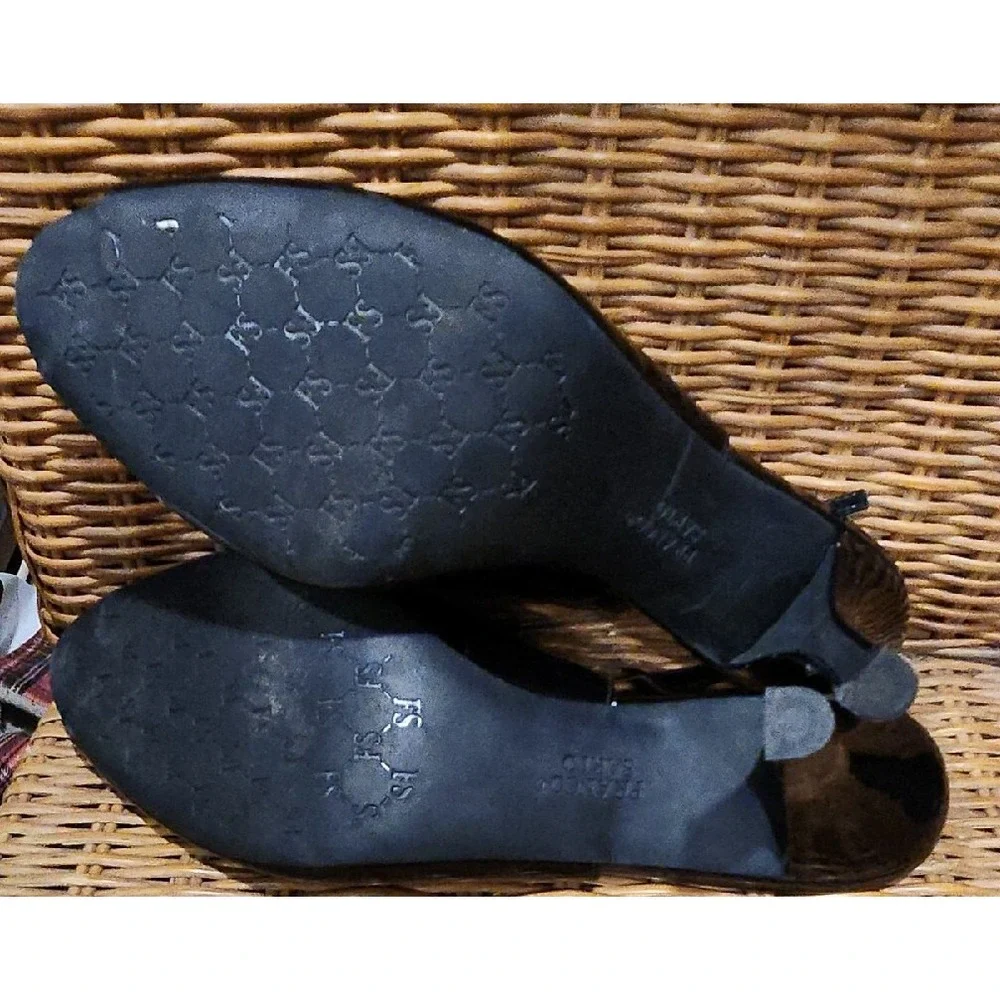FRANCO SARTO Womens Shoes Pumps Heels Black Patent‎ Leather Formal Size 8 M